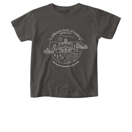 Camp Circle - Connecticut, a Pepper Comfort Colors Youth Tee