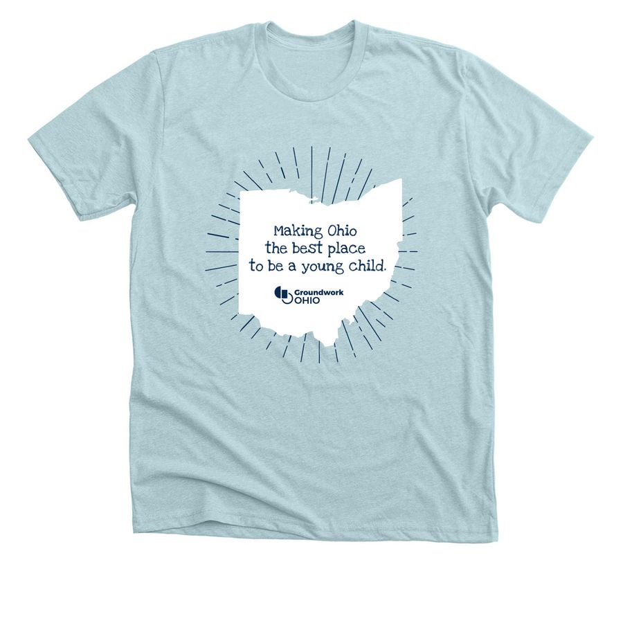 Best Place T-shirt, a Heather Ice Blue Premium Unisex Tee