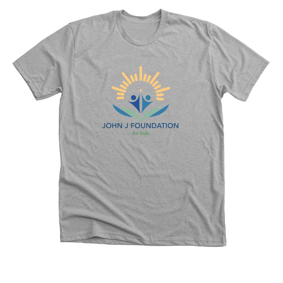 John J Foundation for Kids, a Athletic Heather Premium Unisex Tee