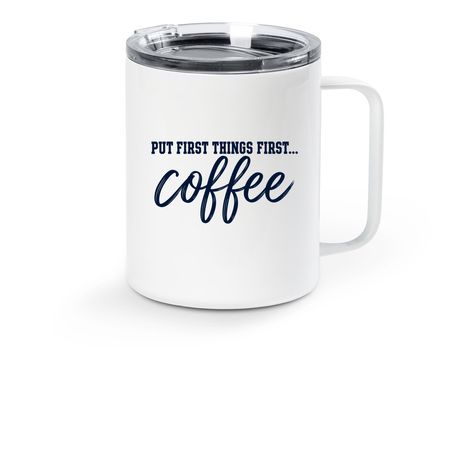 Habit 3, a White Stainless Steel Travel Mug