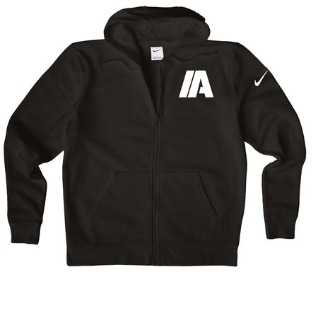 IA X Nike, a Black Nike Women's Club Fleece Zip Up Hoodie