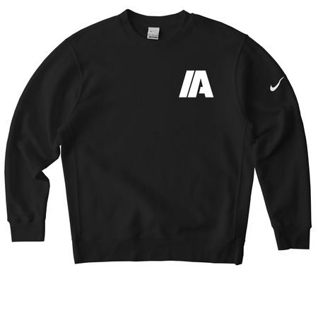 IA X Nike, a Black Nike Club Fleece Crewneck Sweatshirt