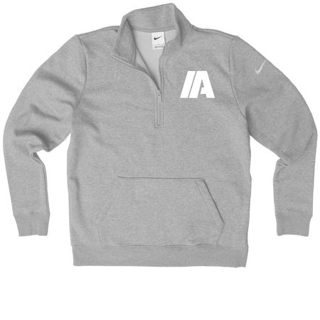 IA X Nike, a Dark Grey Heather Nike Women's Club Half Zip Pullover