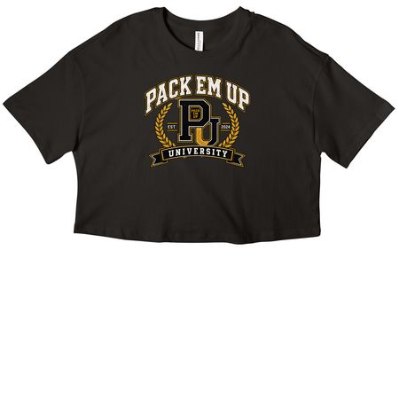 PEU University&nbsp;, a Black Women?s Cropped Cotton Tee