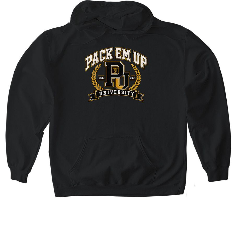PEU University&nbsp;, a Black Gildan Softstyle Pullover Hoodie
