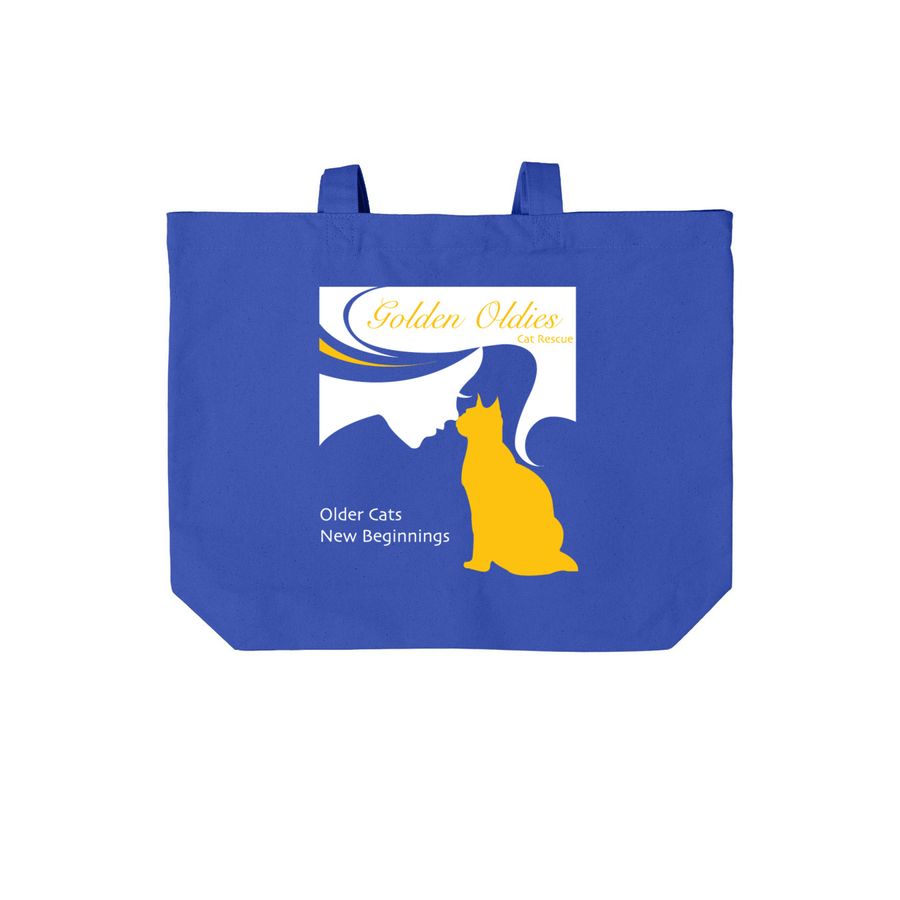 Golden Oldies Signature Bags, a True Royal Cotton Canvas Tote Bag