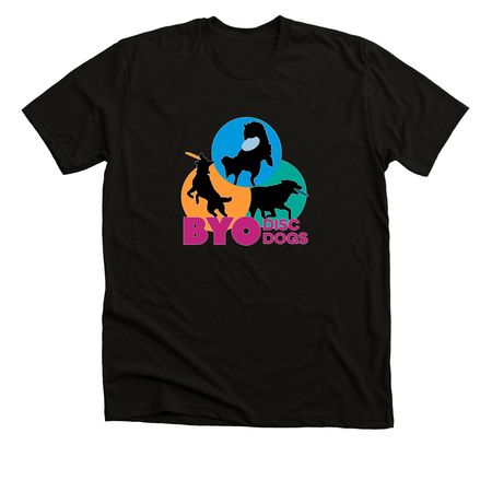 BYO (Outline - Dark - Back with Large Front), a Solid Black Blend Premium Unisex Tee