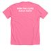 Our Team For The Think Pink Walk in October, a Neon Pink Premium Unisex Tee (back-view)