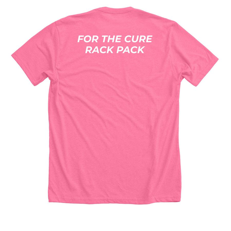 Our Team For The Think Pink Walk in October, a Neon Pink Premium Unisex Tee (back-view)