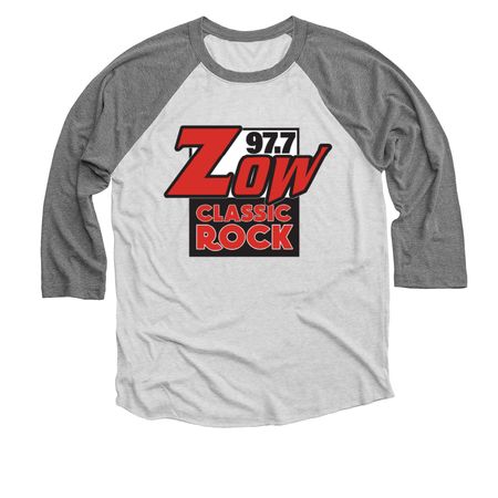 Unisex Tops, a Premium Heather and Heather White 3/4 Sleeve Baseball Tee