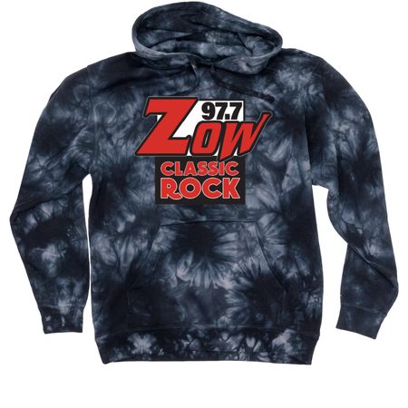 Unisex Tops, a Black Tie Dyed Pullover Hoodie
