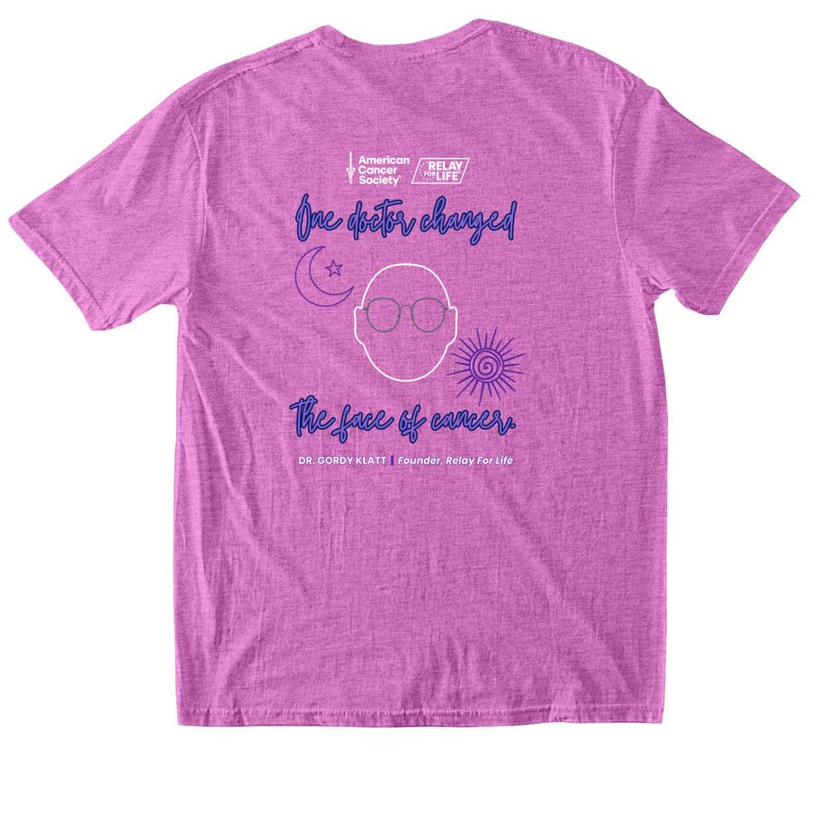 Gordy?s Give Back Day, a Heather Radiant Orchid Softstyle Cotton Tee (back-view)