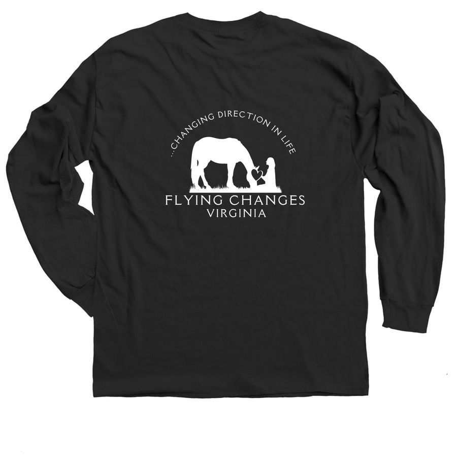"Fall" Changes Collection&nbsp;, a Black Classic Long Sleeve Tee (back-view)