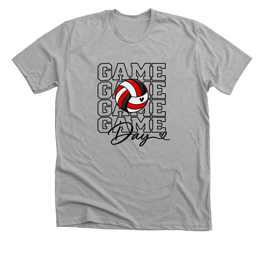 GAME DAY <3, a Athletic Heather Premium Unisex Tee