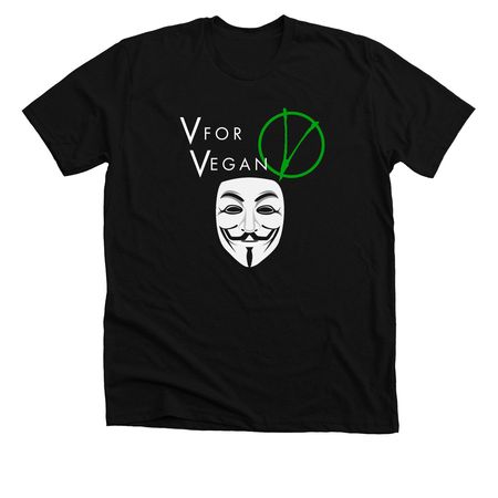 V For Vegan, a Solid Black Blend Premium Unisex Tee