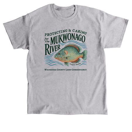 Protecting & Caring for the Mukwonago River, a Sport Grey Classic Unisex Tee
