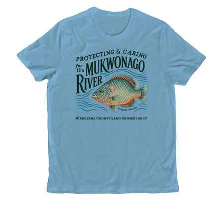 Protecting & Caring for the Mukwonago River, a Arctic Blue Allmade Organic Cotton Unisex Tee