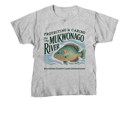 Protecting & Caring for the Mukwonago River, a Sport Grey Youth Unisex Tee