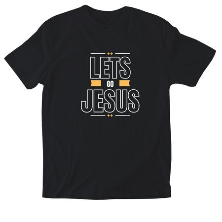 Lets Go Jesus, a Black Softstyle Cotton Tee
