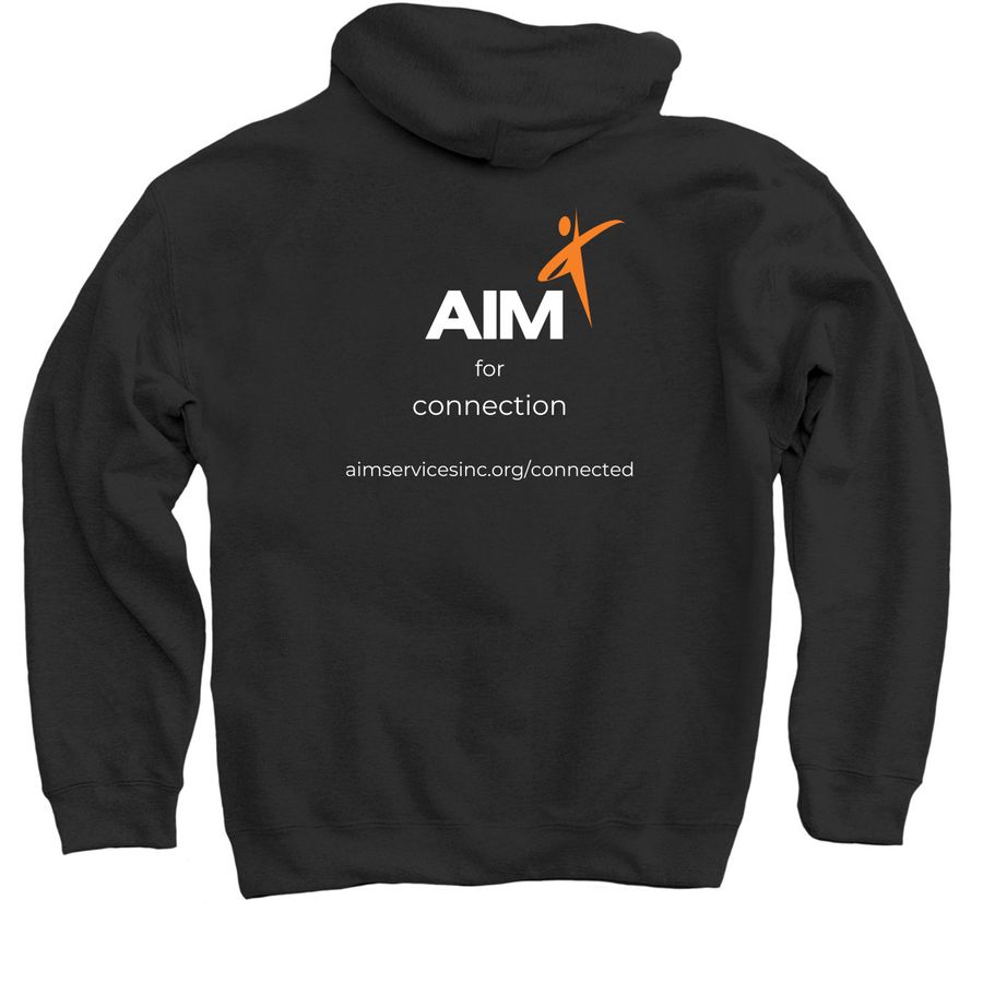 Connected, a Black Pullover Hoodie (back-view)