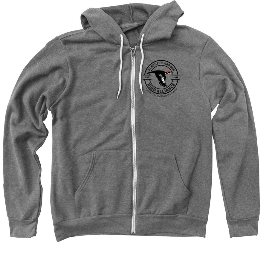 NVBA Official Zips, a Deep Heather Zip Up Hoodie