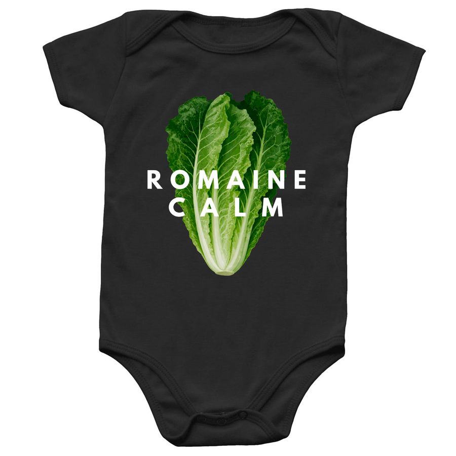 Romaine Calm, a Black Infant Onesie