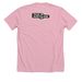 'Safe with Me' Trans Apparel, a Heather Pink Premium Unisex Tee (back-view)
