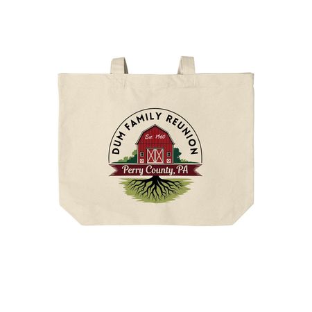 Dum Family Reunion Tote Bag, a Natural Cotton Canvas Tote Bag
