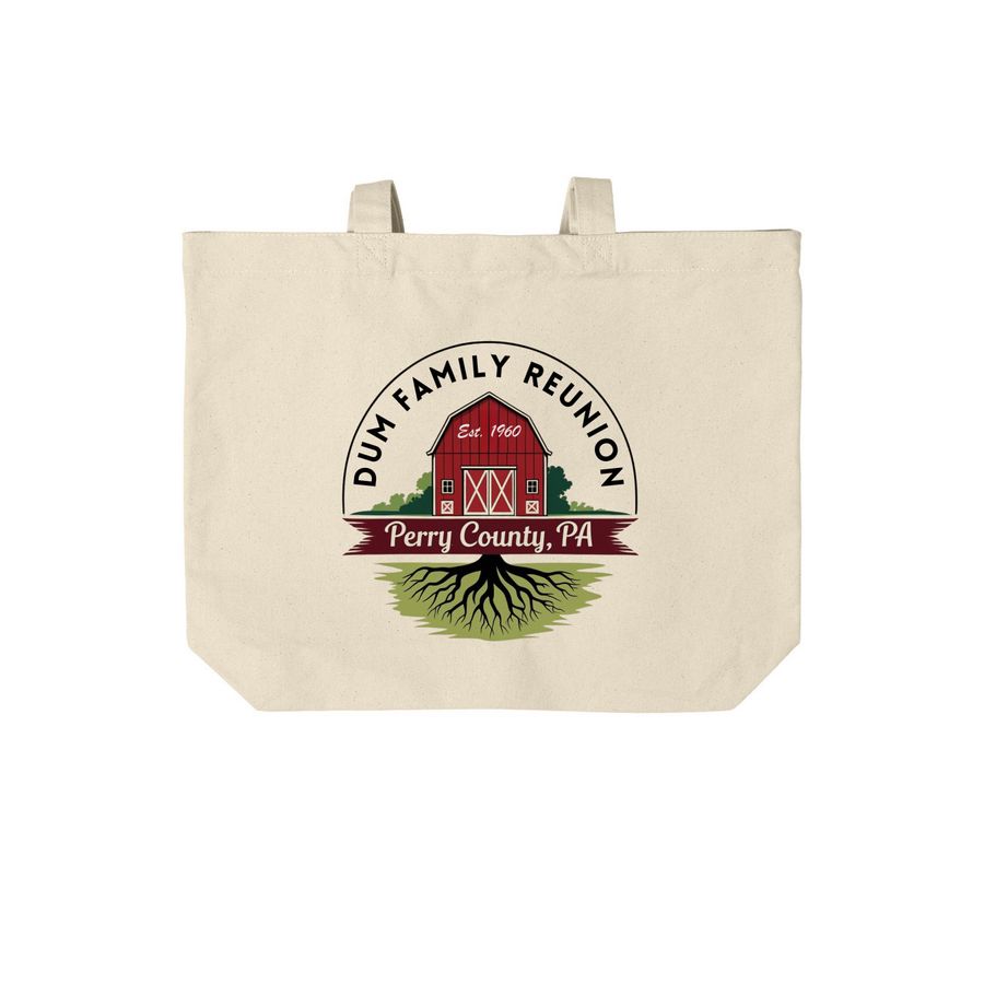Dum Family Reunion Tote Bag, a Natural Cotton Canvas Tote Bag