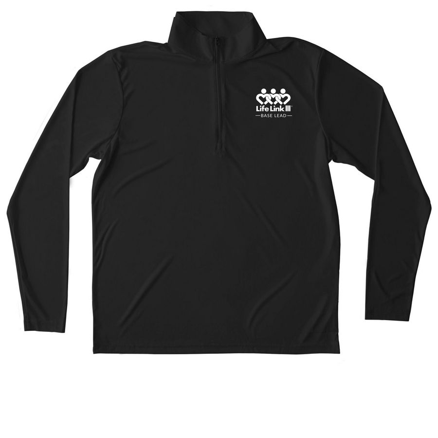 Base Lead Collection, a Black Unisex Performance Quarter Zip Pullover
