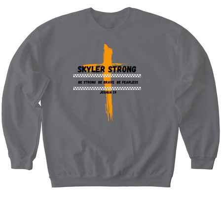 SKYLER STRONG, a Charcoal Softstyle Crewneck Sweatshirt