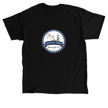America's 250th Norwich CT, a Black Classic Unisex Tee