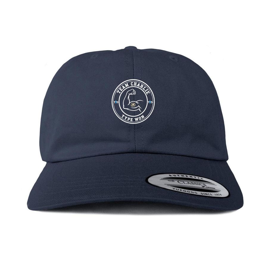 Team Charlie - Type Won, a Navy Printed Classic Baseball Cap