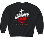 Unashamed Truth Brand, a Black Softstyle Crewneck Sweatshirt (back-view)