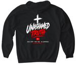 Unashamed Truth Brand, a Black Gildan Softstyle Pullover Hoodie (back-view)
