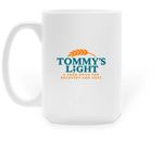Tommy's Light Mug, a White Large Coffee Mug (back-view)