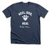 2026 Heel, Dog, Heal T-shirt, a Heather Navy Premium Unisex Tee