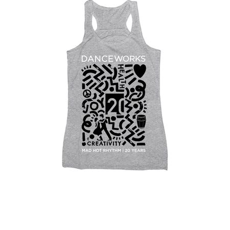 Danceworks Mad Hot Rhythm 20th Anniversary, a Athletic Heather Women's Racerback