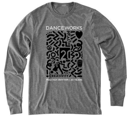 Danceworks Mad Hot Rhythm 20th Anniversary, a Aluminum Grey Allmade Eco Triblend Long Sleeve Tee