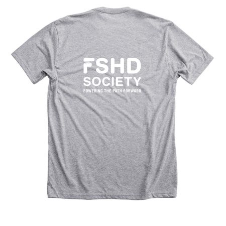 World FSHD Day shirt - 2 sided, a Athletic Heather Premium Unisex Tee (back-view)