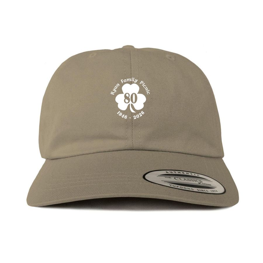 Adjustable snap back cap, a Khaki Printed Classic Baseball Cap