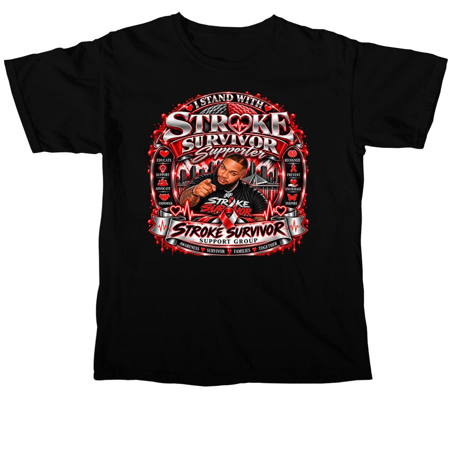 stroke Awarness, a Black Comfort Colors Unisex Tee