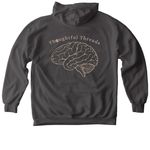 Thoughtful Threads, a Pepper Comfort Colors Pullover Hoodie (back-view)