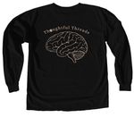 Thoughtful Threads, a Black Comfort Colors Long Sleeve Tee (back-view)