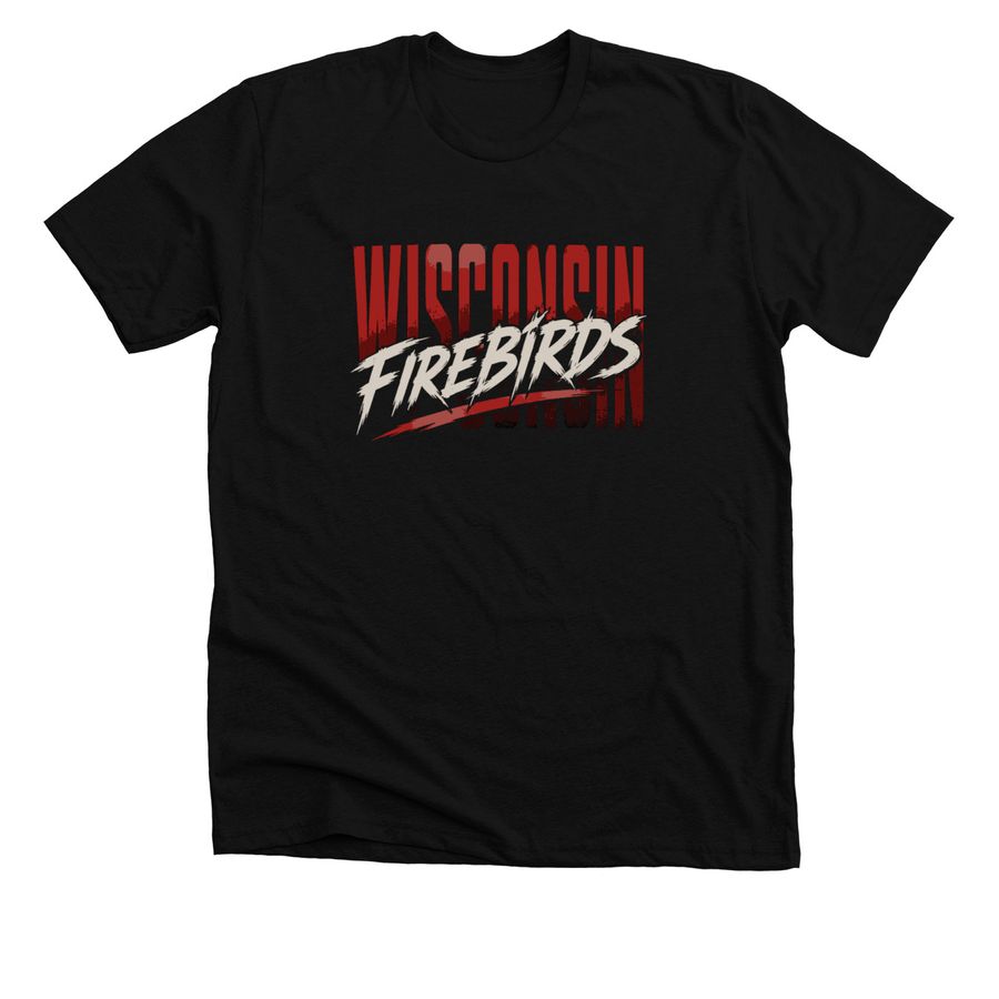 Wisconsin Firebirds, a Solid Black Blend Premium Unisex Tee