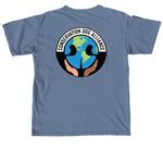 CDA Logo Apparel Design 1, a Blue Jean Comfort Colors Unisex Tee (back-view)