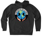 CDA Logo Apparel Design 1, a Dark Heather Grey Stanley/Stella Unisex Cultivator 2.0 Zip Up Pullover Hoodie (back-view)