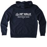 NF Walk Northeast Ohio 2026, a Night Sky Navy Allmade Organic French Terry Zip Up Hoodie (back-view)