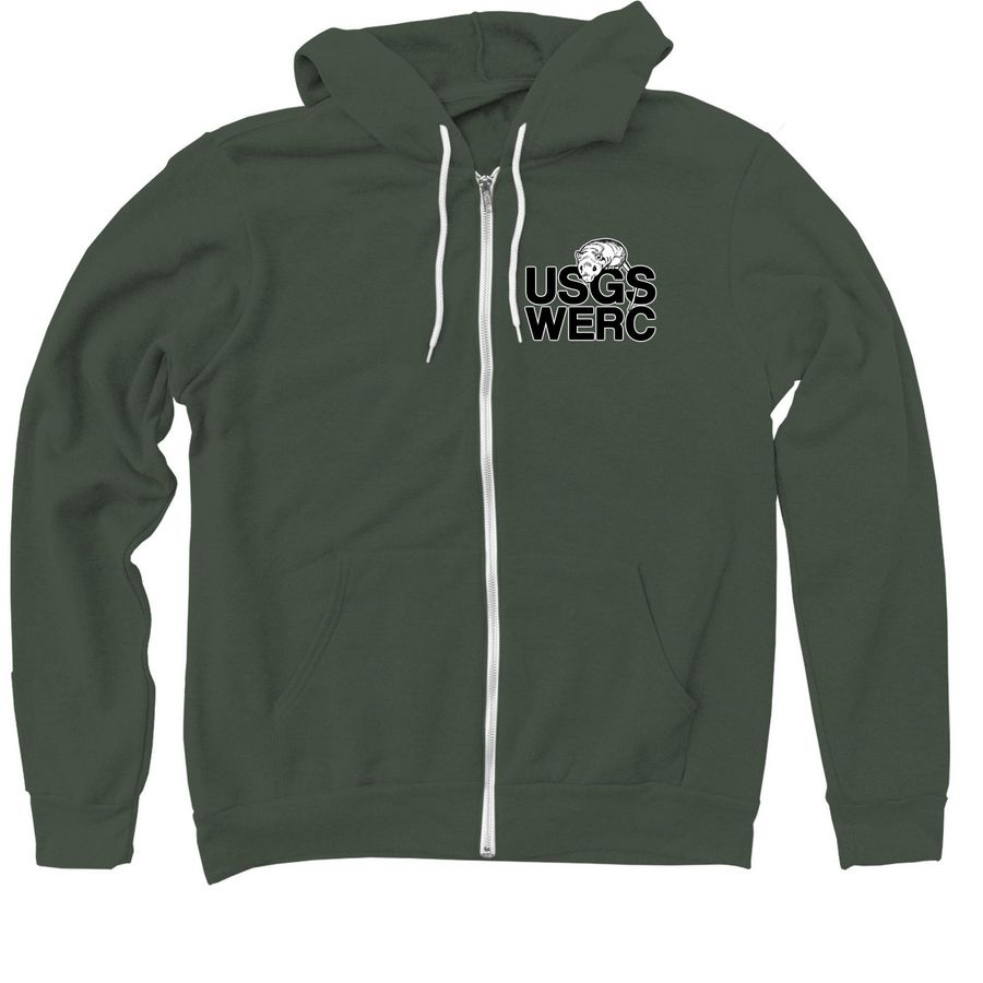 WERC SD Zipper Hoodies, a Military Green Zip Up Hoodie