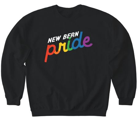 New Bern Pride, a Black Softstyle Crewneck Sweatshirt